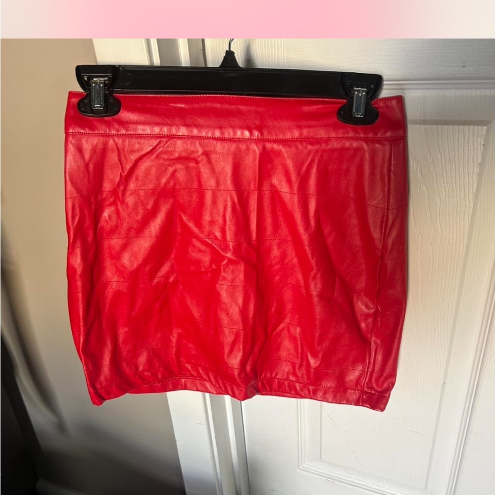 Vibrant Red Mini Skirt